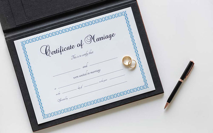 Certification of Marriage