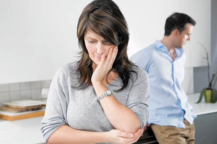 Unhappy couple